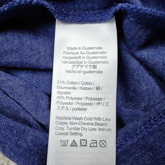 J Crew Crewneck T-shirt Men's S Blue Basic Plain Lounge Cotton Blend - Picture 3 of 5